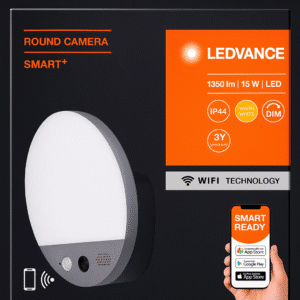 Lampa ścienna, zewnętrzna LED z kamerą LEDVANCE Smart+ WiFi